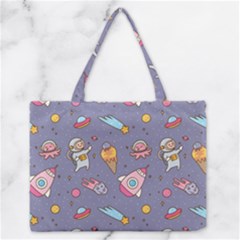 Outer-space-seamless-background Zipper Medium Tote Bag by Salman4z