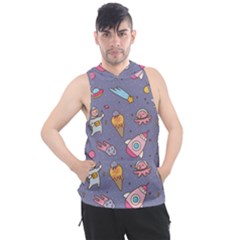 Outer-space-seamless-background Men s Sleeveless Hoodie by Salman4z