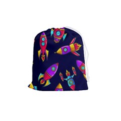 Space-patterns Drawstring Pouch (medium) by Salman4z