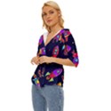 Space-patterns Lightweight Drawstring Hooded Top View2