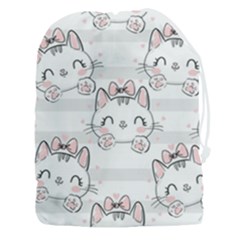 Cat-with-bow-pattern Drawstring Pouch (3xl) by Salman4z