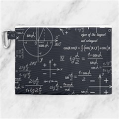 Mathematical-seamless-pattern-with-geometric-shapes-formulas Canvas Cosmetic Bag (xl) by Salman4z