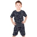 Mathematical-seamless-pattern-with-geometric-shapes-formulas Kids  Tee and Shorts Set View1