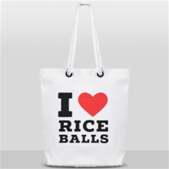 I Love Rice Balls Full Print Rope Handle Tote (small) by ilovewhateva