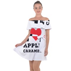 I Love Apple Caramel Off Shoulder Velour Dress by ilovewhateva