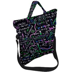 Math-linear-mathematics-education-circle-background Fold Over Handle Tote Bag by Salman4z