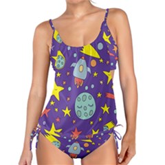 Card-with-lovely-planets Tankini Set by Salman4z