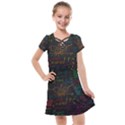 Mathematical-colorful-formulas-drawn-by-hand-black-chalkboard Kids  Cross Web Dress View1