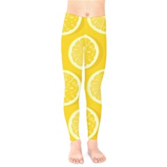 Lemon-fruits-slice-seamless-pattern Kids  Classic Winter Leggings by Salman4z