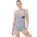 Doodle-seamless-pattern-with-autumn-elements Boyleg Tankini Set  View1