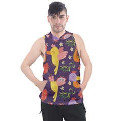 Exotic-seamless-pattern-with-parrots-fruits Men s Sleeveless Hoodie by Salman4z