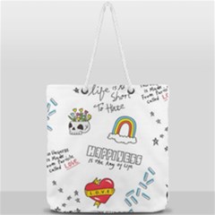 Abstract-fashion-background-suitable-fabric-printing Full Print Rope Handle Tote (large) by Salman4z