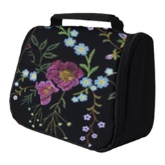 Embroidery-trend-floral-pattern-small-branches-herb-rose Full Print Travel Pouch (small) by Salman4z