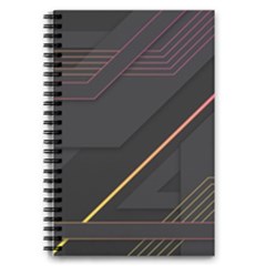 Gradient-geometric-shapes-dark-background 5 5  X 8 5  Notebook by Salman4z