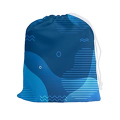 Abstract-classic-blue-background Drawstring Pouch (2xl) by Salman4z