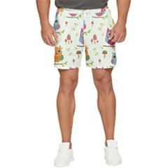 Forest-seamless-pattern-with-cute-owls Men s Runner Shorts by Salman4z