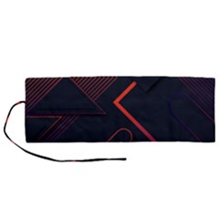 Gradient-geometric-shapes-dark-background-design Roll Up Canvas Pencil Holder (m) by Salman4z