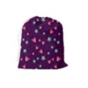 Colorful-stars-hearts-seamless-vector-pattern Drawstring Pouch (Large) View2
