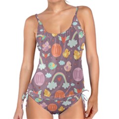 Cute-seamless-pattern-with-doodle-birds-balloons Tankini Set by Salman4z