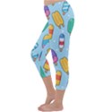 Cute-kawaii-ice-cream-seamless-pattern Capri Winter Leggings  View2