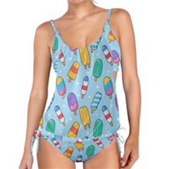 Cute-kawaii-ice-cream-seamless-pattern Tankini Set by Salman4z
