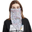 Seamless-pattern-with-cute-rabbit-character Face Covering Bandana (Triangle) View1