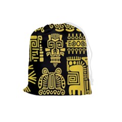American-golden-ancient-totems Drawstring Pouch (large) by Salman4z