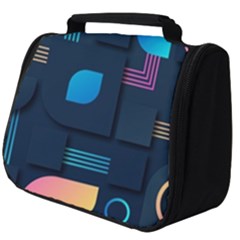 Gradient Geometric Shapes Dark Background Full Print Travel Pouch (big) by Salman4z