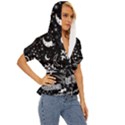 Vector-set-sketch-drawn-with-space Lightweight Drawstring Hooded Top View3