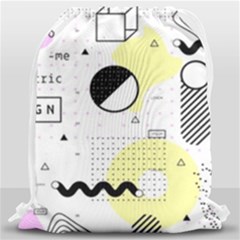 Graphic-design-geometric-background Drawstring Bag (large) by Salman4z