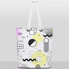 Graphic-design-geometric-background Full Print Rope Handle Tote (small) by Salman4z