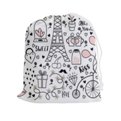 Big-collection-with-hand-drawn-objects-valentines-day Drawstring Pouch (2xl) by Salman4z
