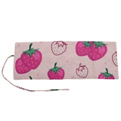Seamless-strawberry-fruit-pattern-background Roll Up Canvas Pencil Holder (s) by Salman4z
