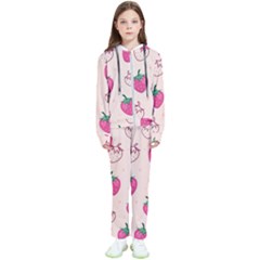 Seamless-strawberry-fruit-pattern-background Kids  Tracksuit by Salman4z