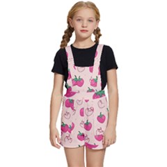 Seamless-strawberry-fruit-pattern-background Kids  Short Overalls by Salman4z