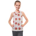 Strawberries-pattern-design Kids  Sleeveless Hoodie View1