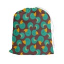 Vector Illustration Seamless Pattern With Cartoon Duck Drawstring Pouch (2XL) View1