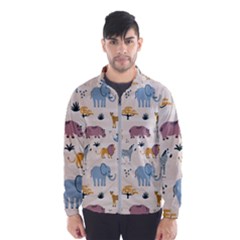 Wild Animals Seamless Pattern Men s Windbreaker by pakminggu