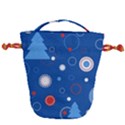 Christmas Pattern Tree Design Drawstring Bucket Bag View1