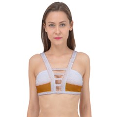 Beer Foam Bubbles Alcohol Glass Cage Up Bikini Top by pakminggu
