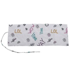 Doodle Pattern Roll Up Canvas Pencil Holder (s) by pakminggu