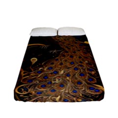 Peacock Plumage Bird  Pattern Graceful Fitted Sheet (full/ Double Size) by pakminggu