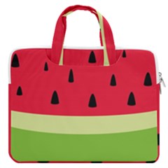Watermelon Fruit Food Healthy Vitamins Nutrition Macbook Pro 16  Double Pocket Laptop Bag  by pakminggu