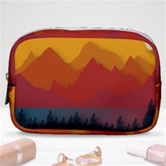 Mountain Forest Nature Scenery Art Mountains Make Up Pouch (small) by pakminggu