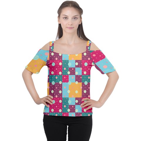 Background Pattern Texture Design Dots Wallpaper Cutout Shoulder Tee by pakminggu