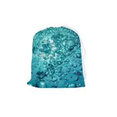 Nature Wallpaper Bubbles Water Bubbly Drawstring Pouch (medium) by pakminggu