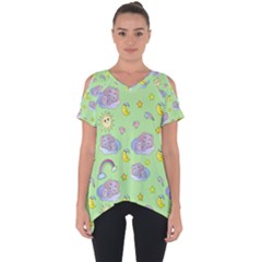 Elephant Sleeping Elephants Background Cut Out Side Drop Tee by pakminggu