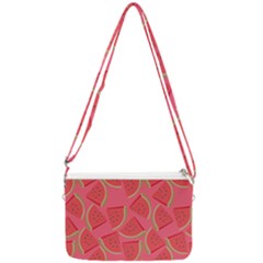 Watermelon Background Watermelon Wallpaper Double Gusset Crossbody Bag by pakminggu