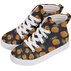 Pineapple Background Pineapple Pattern Kids  Hi-top Skate Sneakers by pakminggu