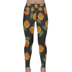 Pineapple Background Pineapple Pattern Lightweight Velour Classic Yoga Leggings by pakminggu